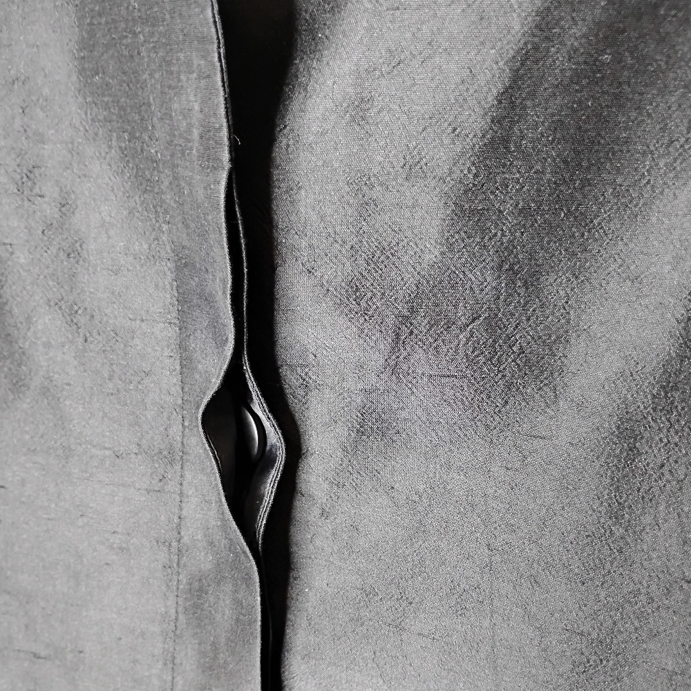 Talbots 100% Pure Silk Black Blazer Jacket Size 8 - Picture 3 of 7